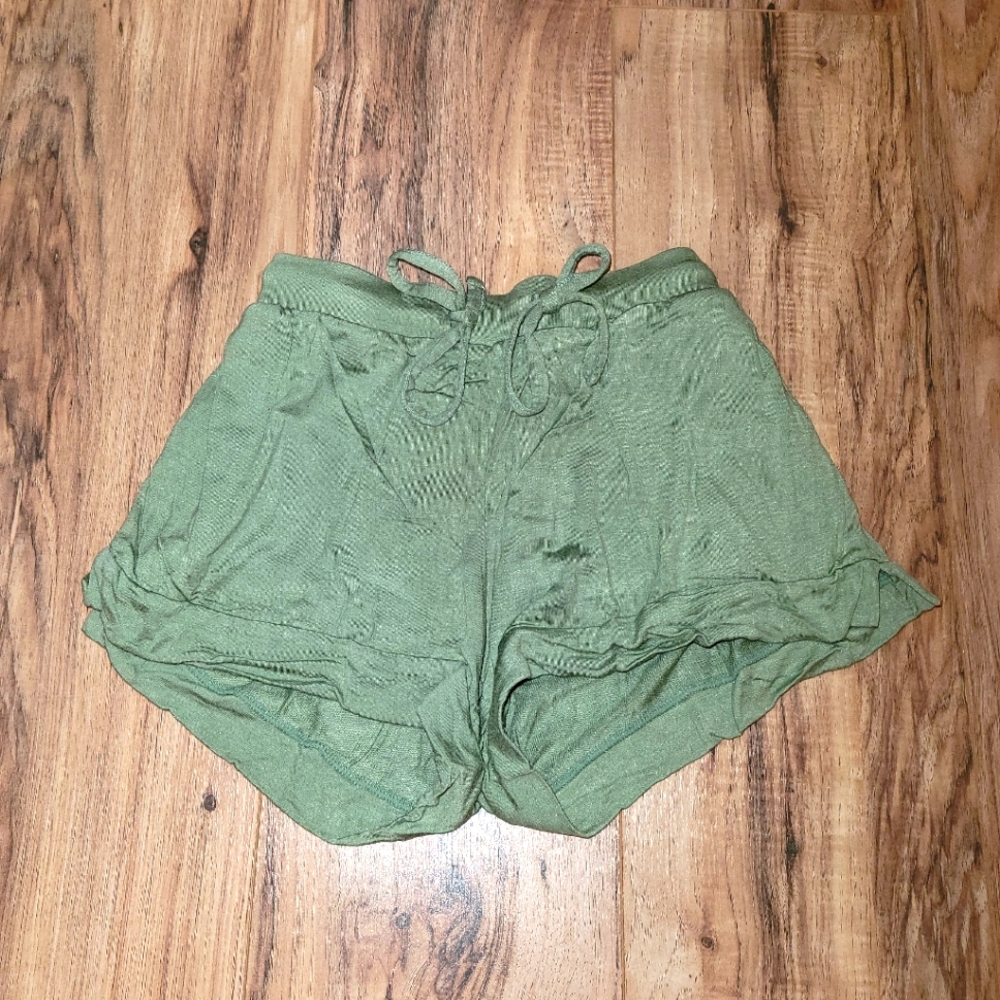 Musty Green Sheer Pajama Shorts 🫒